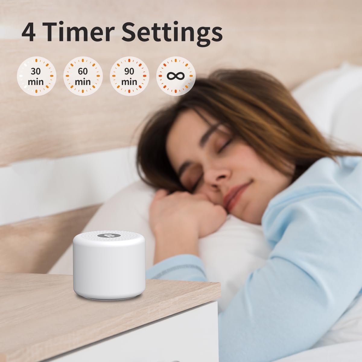 BodyHush Mini Bruit Rose pour relaxation et concentration.