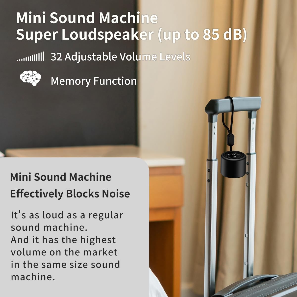 BodyHush Mini – petit appareil de voyage léger et facile à transporter.