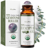 BodyJ4You Eucalyptus Roll-On, bouteille ambrée 10 ml pour soulager les sinus.