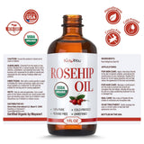 BodyJ4You huile de rose musquée – fabriquée aux États‑Unis et sans OGM.