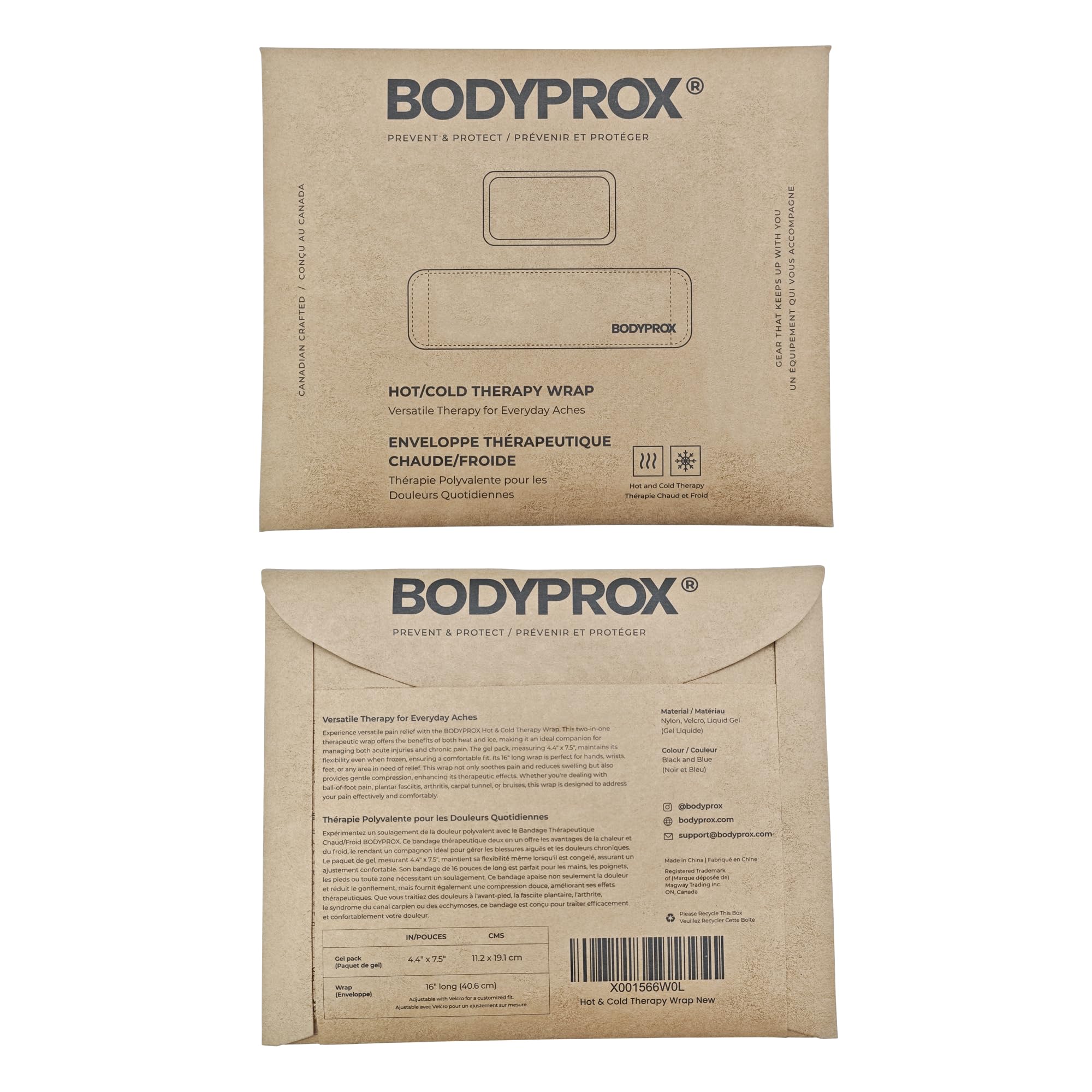 Bodyprox format compact et souple pour le sport et les déplacements.