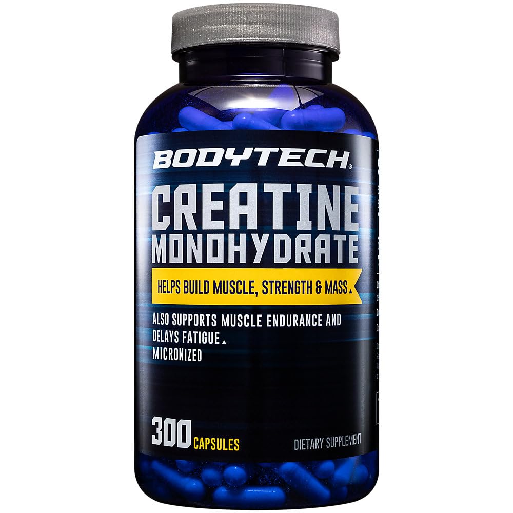BODYTECH créatine micronisée en capsules pour absorption optimale lors de l’entraînement