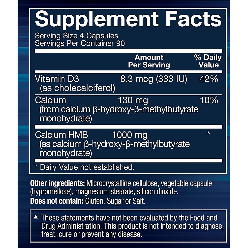 Bodytech HMB D3 – capsules faciles à prendre, potentielles aides à la récupération.