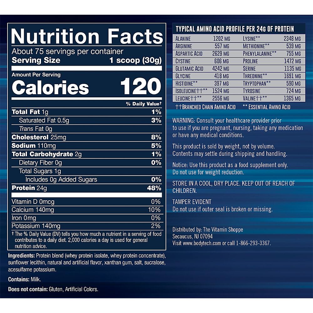 Boîte Bodytech Whey Tech Pro24 5 livres, source pratique de protéines.