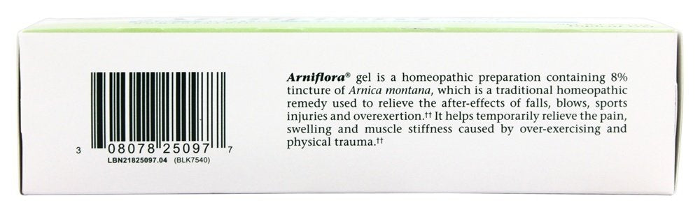 Pack Arniflora Gel Boericke & Tafel — emballage triple pratique pour réapprovisionnement.