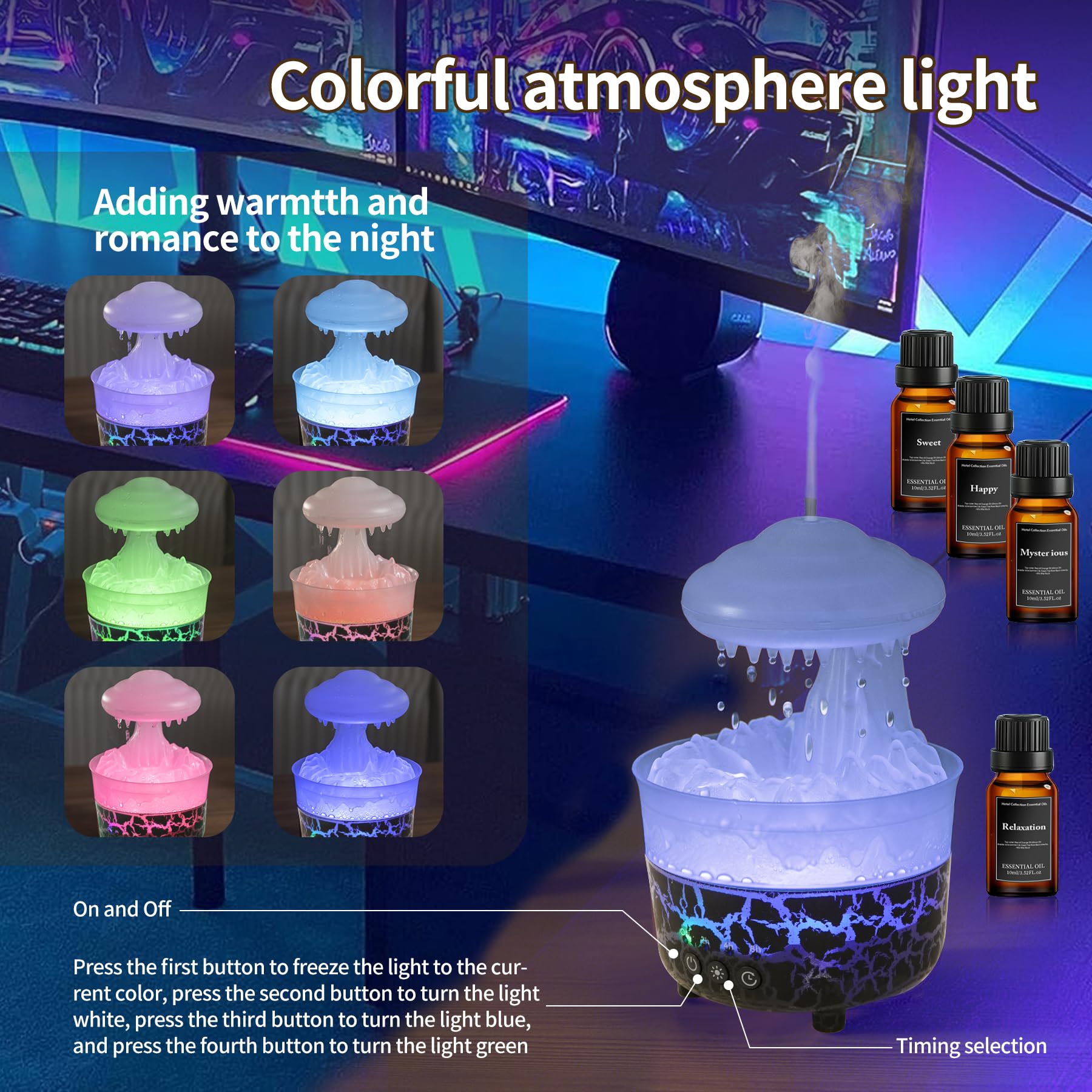 BOHOFAM Lumières multicolores, ajustez l’ambiance selon l’humeur.