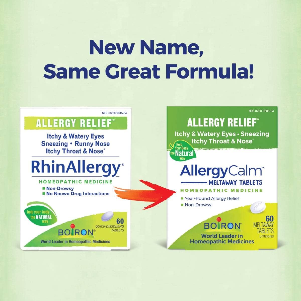 Boiron AllergyCalm: adultes et enfants, ingestion pratique et sans préparation.