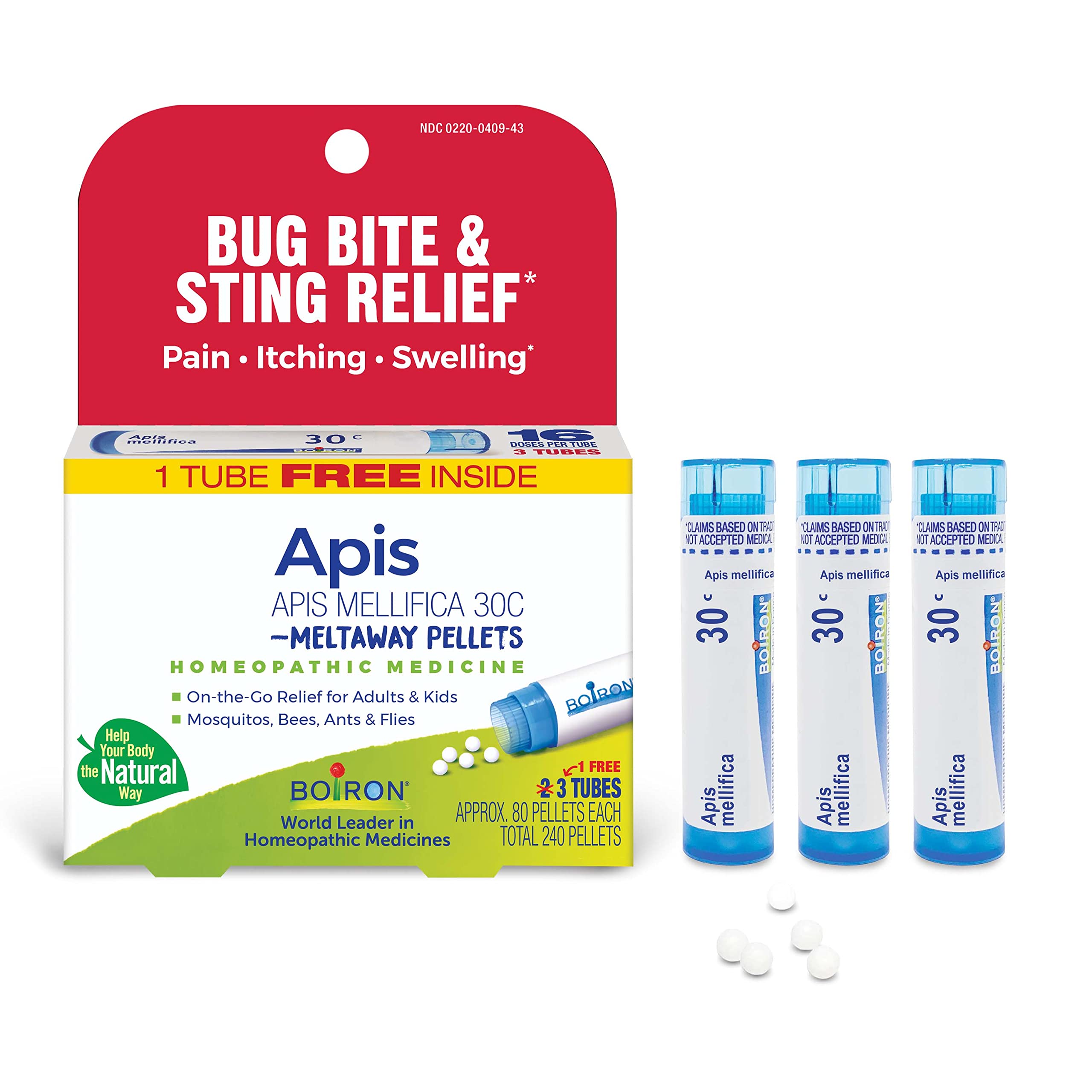 Boiron Apis Mellifica granules pour piqûres d'insectes