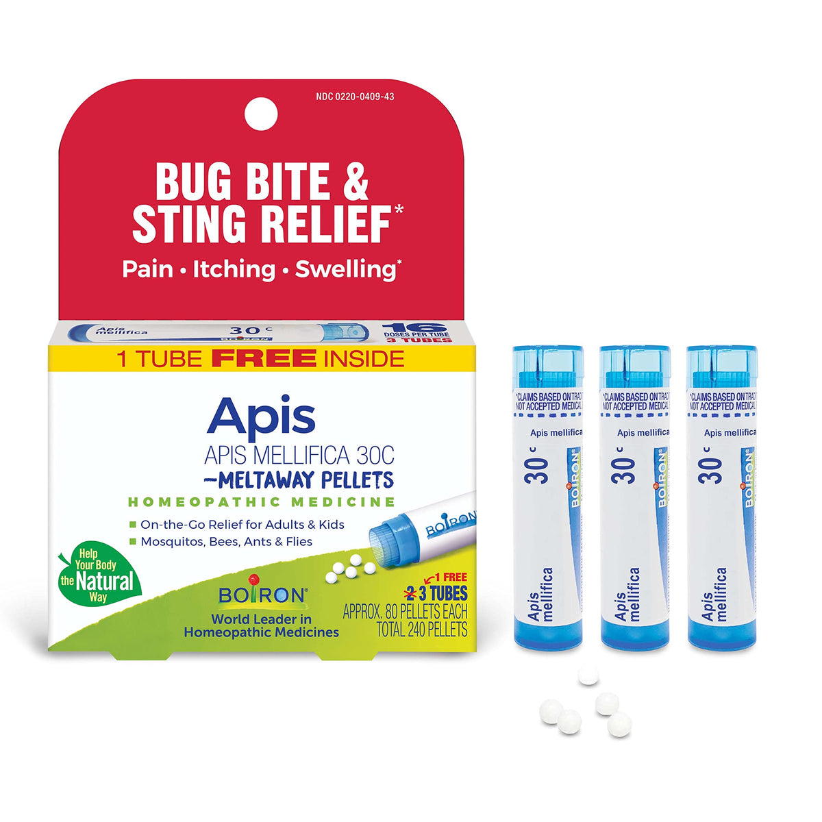 Boiron Apis Mellifica granules pour piqûres d'insectes