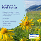 Étiquette Boiron Arnica Montana 200CK, sans somnolence et sans interactions.