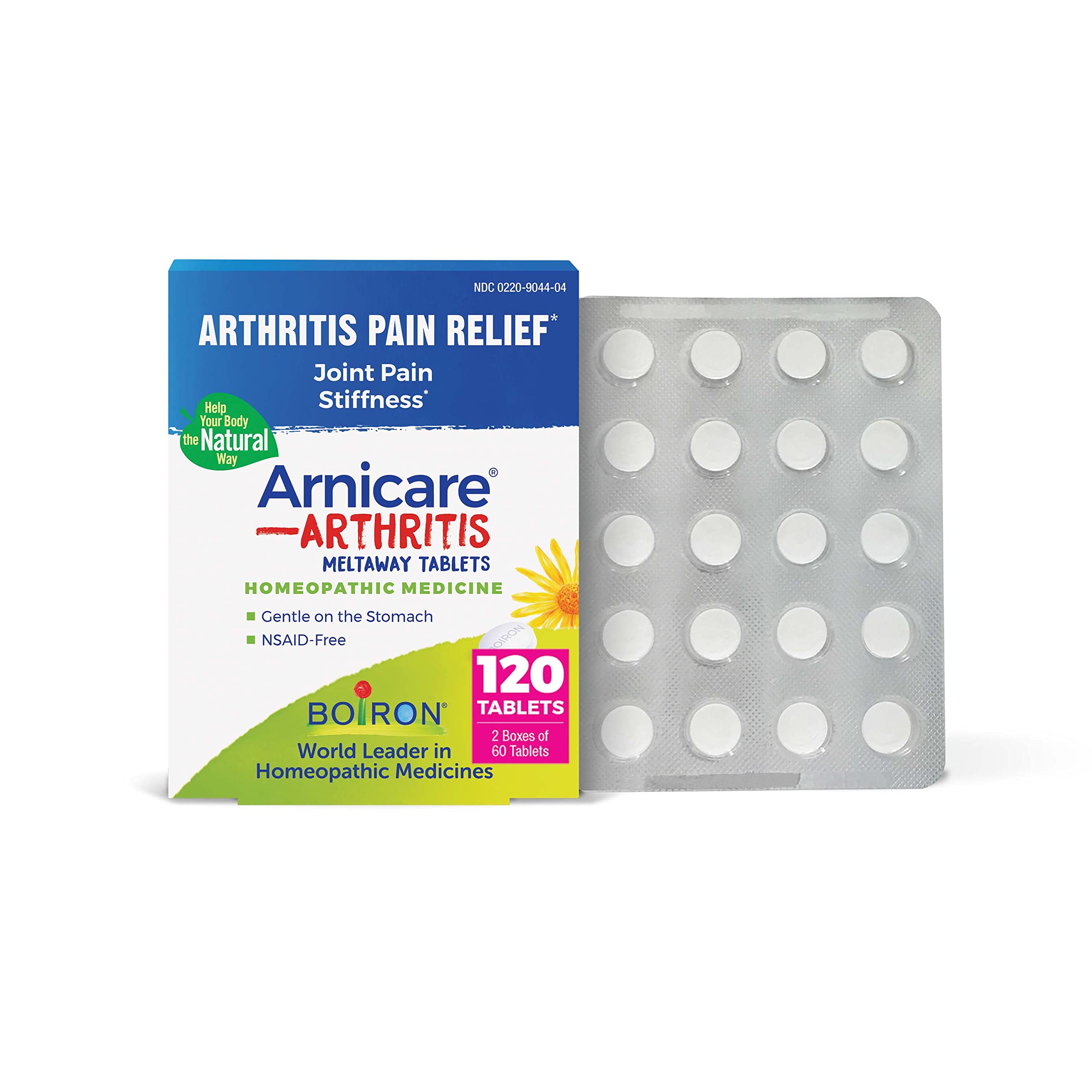 Boiron Arnicare Arthritis – emballage visible, soulagement potentiel sans AINS.