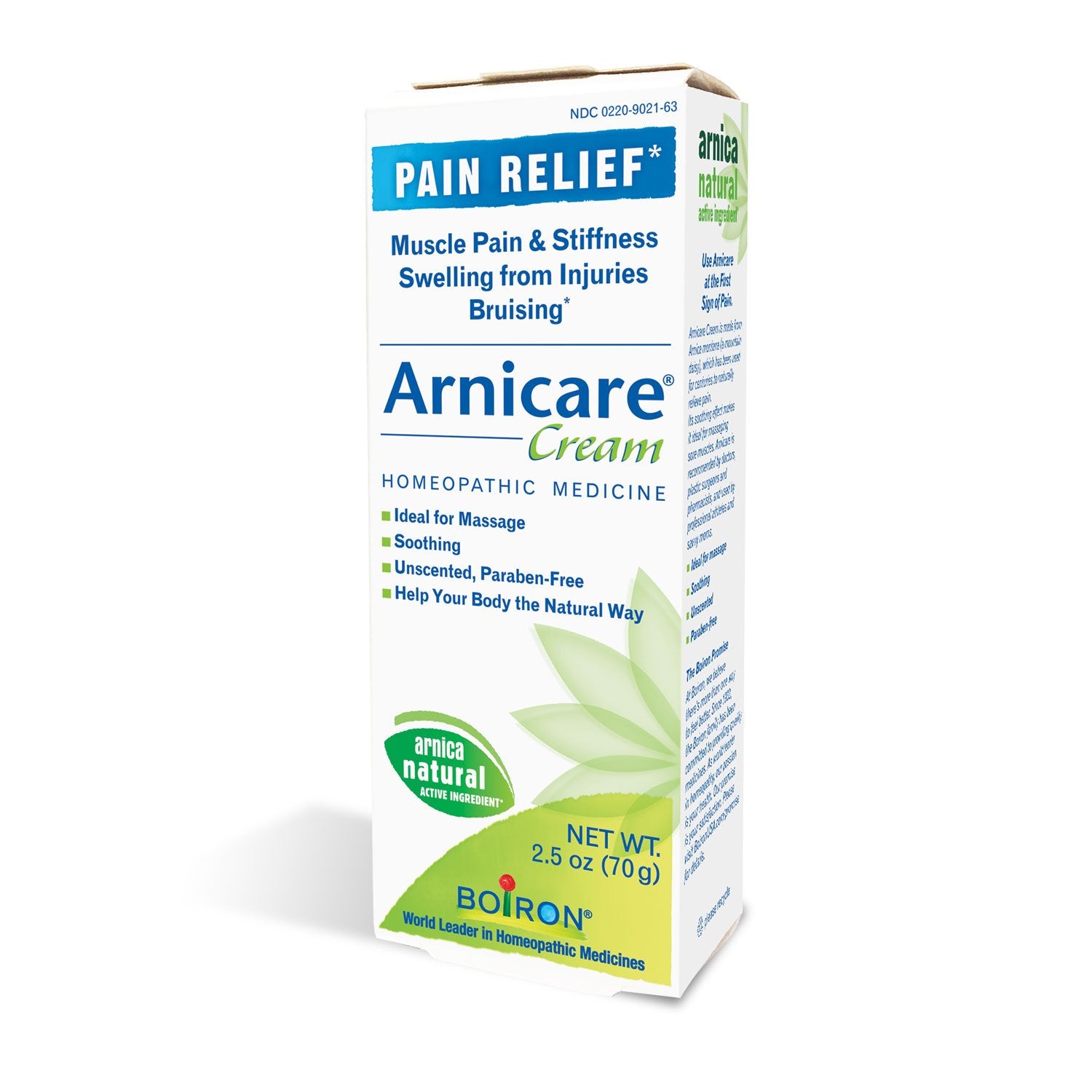 Boiron Arnica Crème – ingrédients naturels minimalistes pour soin doux.