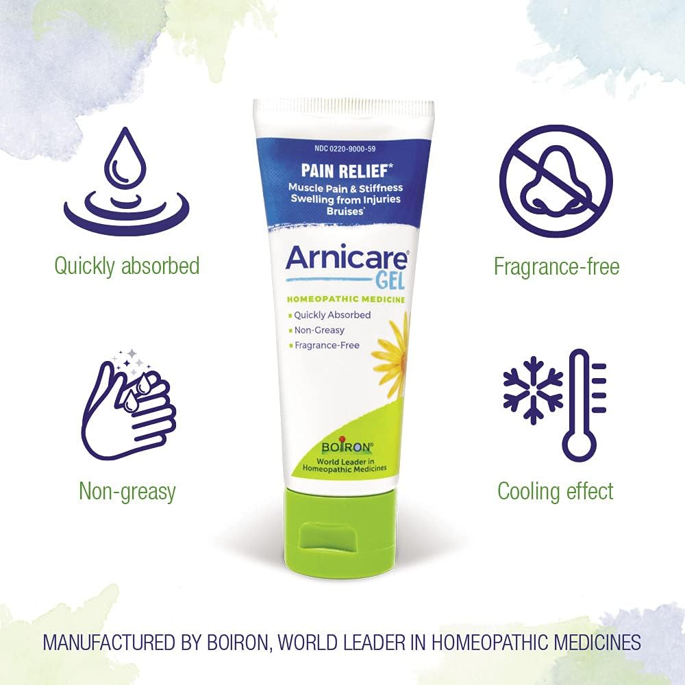 Boiron Arnicare Gel, application rafraîchissante après coup ou entorse légère.