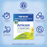 Boiron Arnicare: réduction possible des enflures et ecchymoses après une blessure mineure.