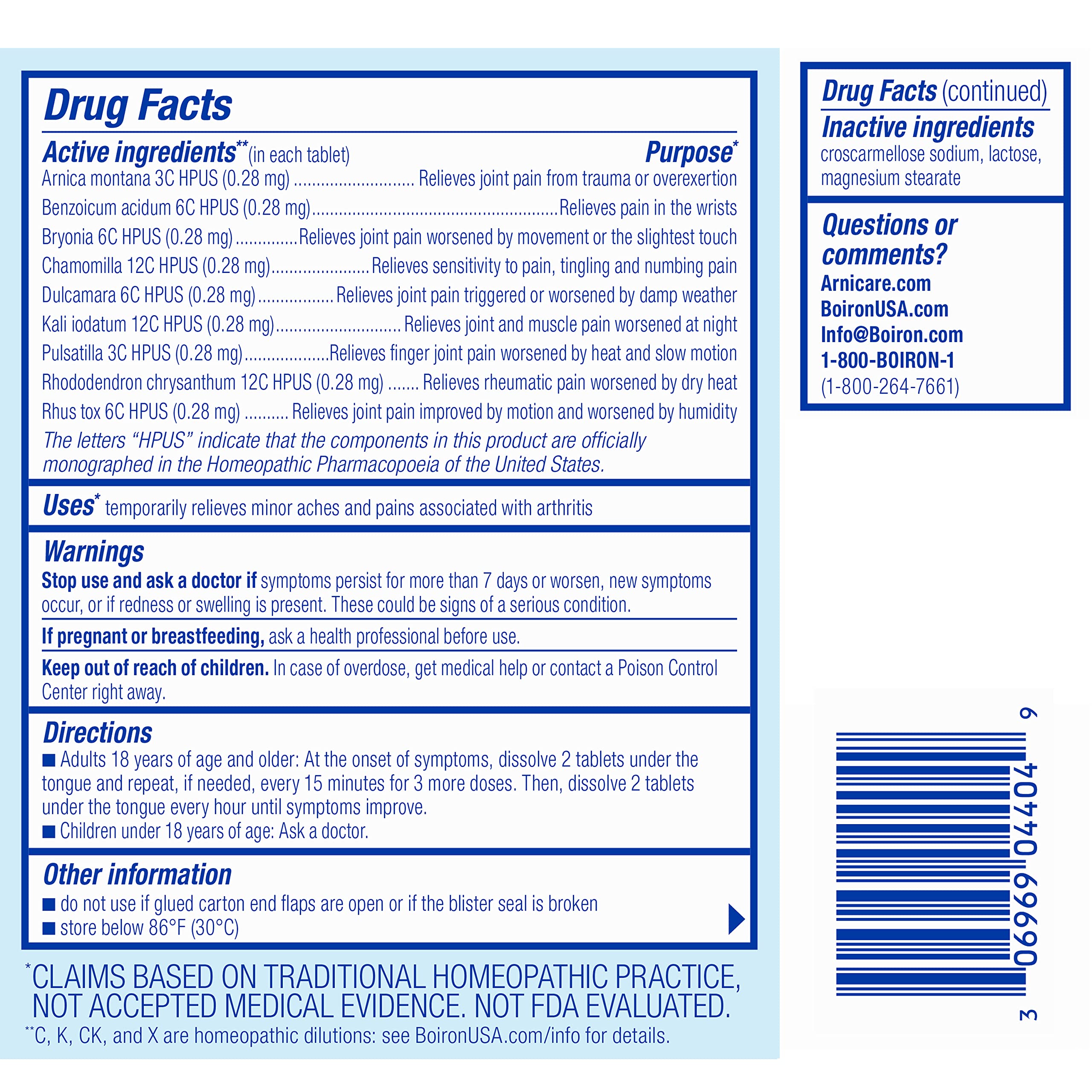 Boiron Arnicare Arthrite : usage quotidien simple et discret