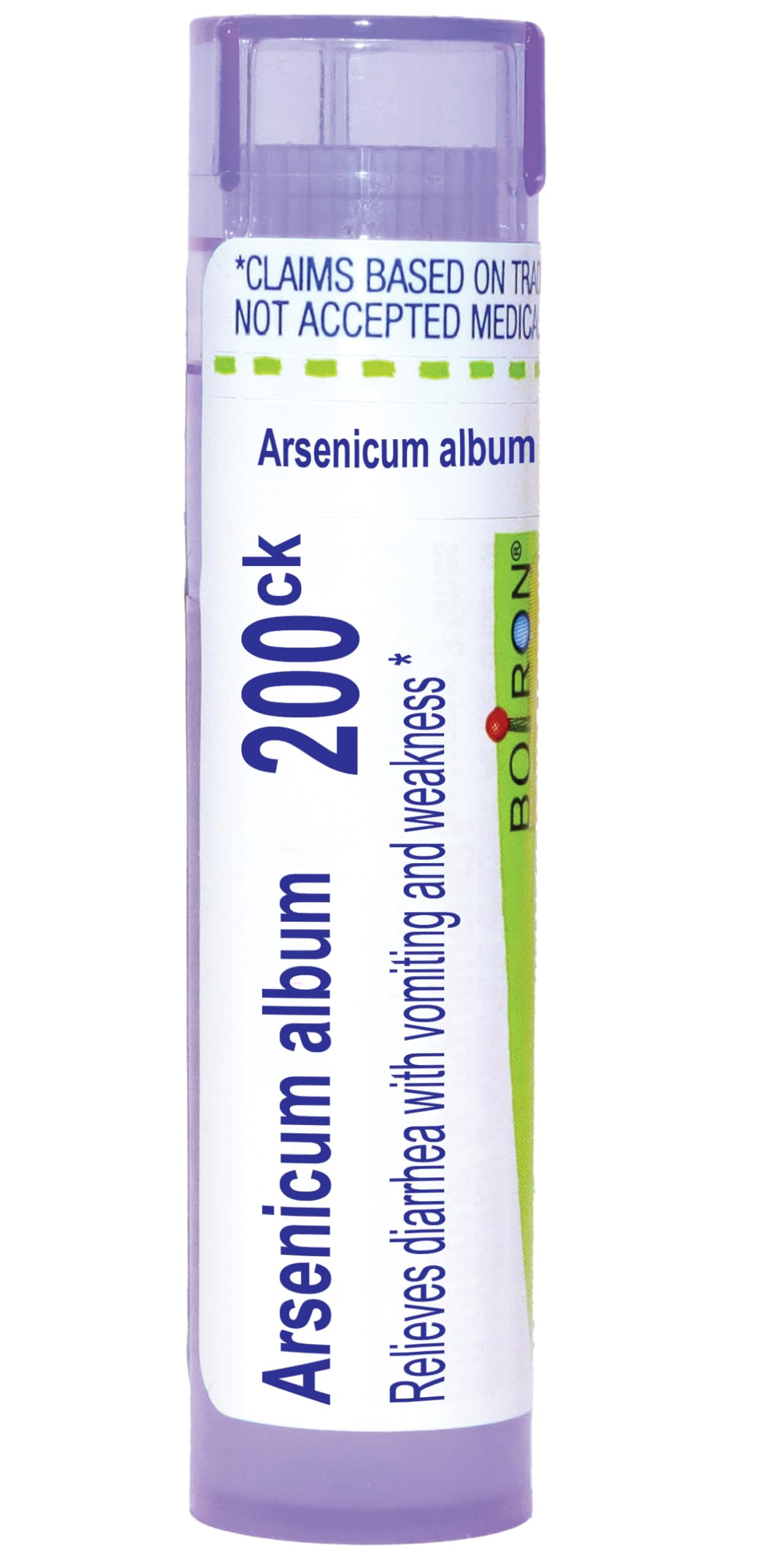 Boiron Arsenicum Album 200Ck, pellets en bouteille, pratique à emporter pour votre routine.