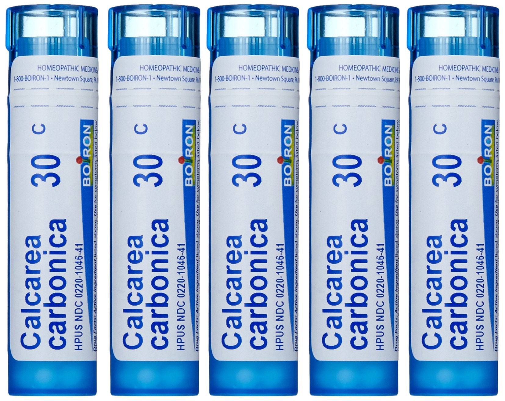 Boiron Calcarea Carbonica 30C granules dans un tube de 80, usage pratique.