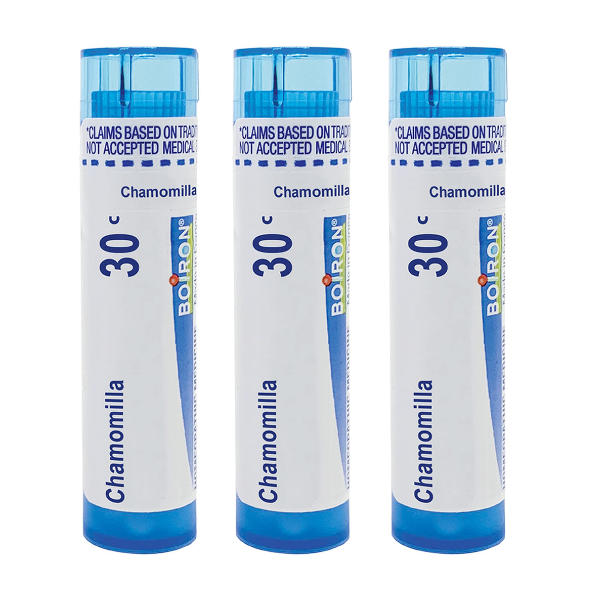 Boiron Chamomilla 30C, pellets en tube, pratique en déplacement pour irritabilité potentielle.