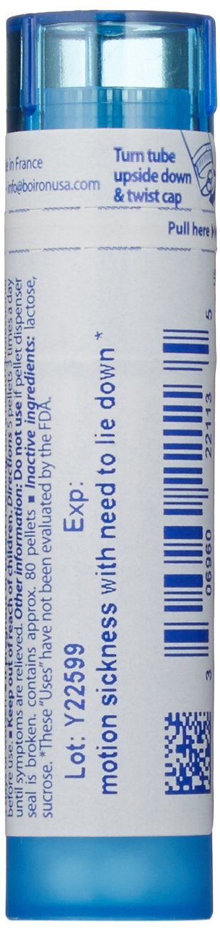 Boiron Cocculus Indicus 30C — pilules: prise rapide et discrète lors des trajets.