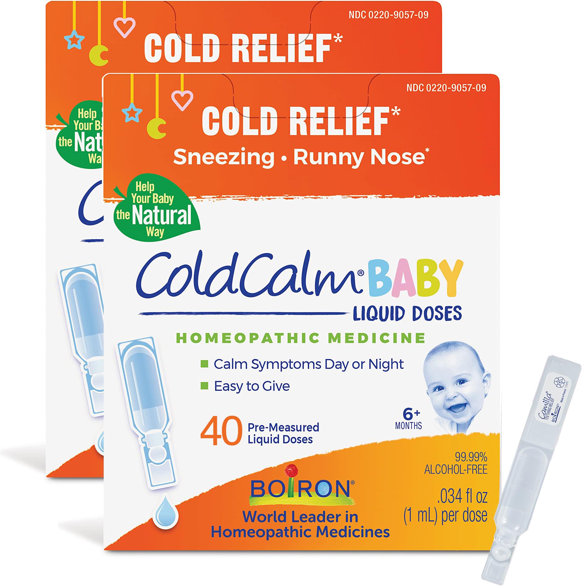 Boiron ColdCalm Bebe – bouteille-gouttes et dosage premesure, pour une utilisation simple.