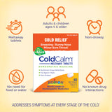 Boiron ColdCalm – tablettes fondantes faciles à prendre en voyage.
