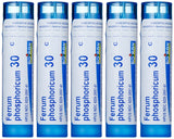 Boiron Ferrum Phosphoricum 30C dans sa boîte prête à l’emploi, simple à ranger.