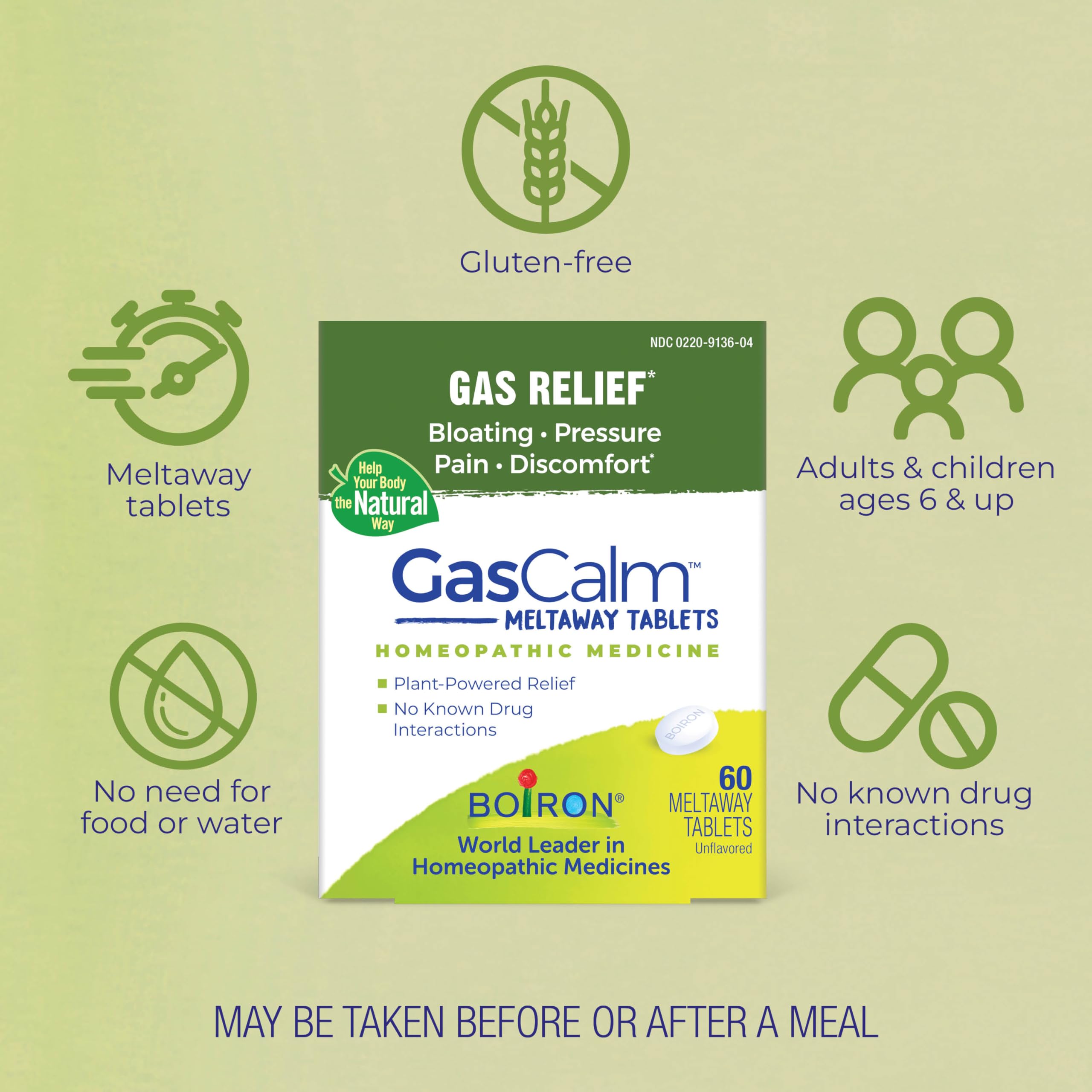 Boiron GasCalm utilisation discrète lors des déplacements et réunions.