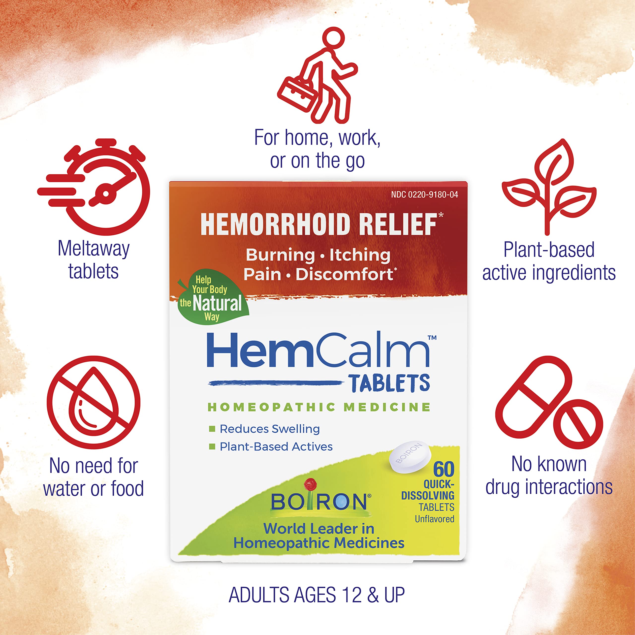 Actifs végétaux hamamélis dans HemCalm pour soulagement naturel.