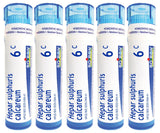 Boiron Hepar Sulphuris Calcareum 6C – toux, pellets à dissolution rapide.