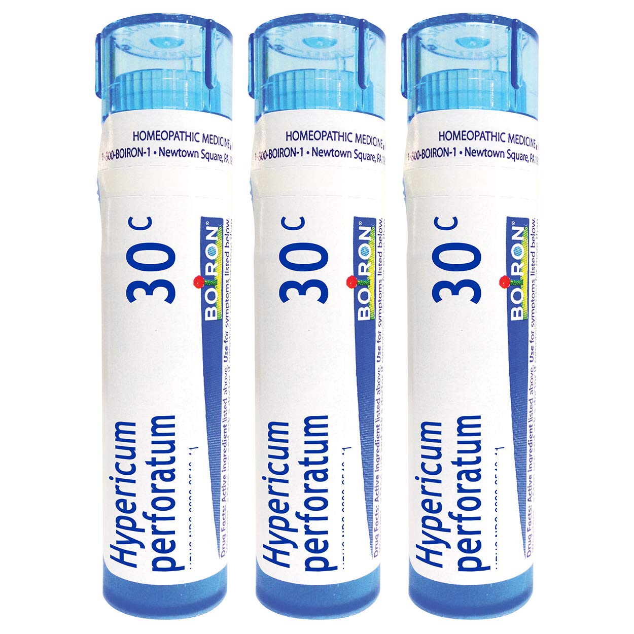Boiron Hypericum 30C, boîte pratique de pellets pour un usage facile.