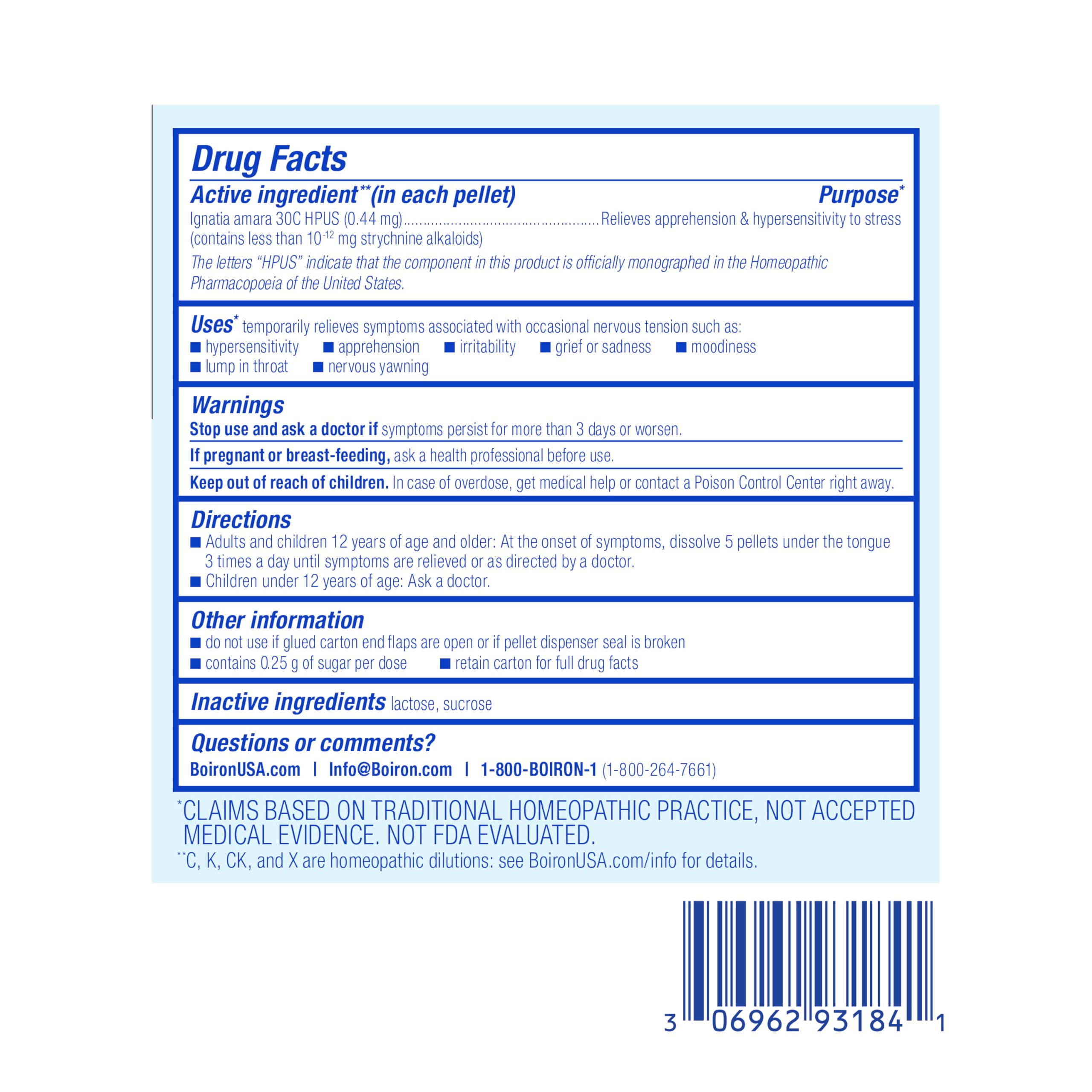Pack OTC avec 3 tubes et 240 pellets pour le domicile.