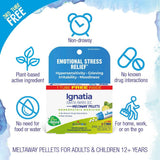 Pellets Ignatia Amara 30C fondant rapidement sous la langue.
