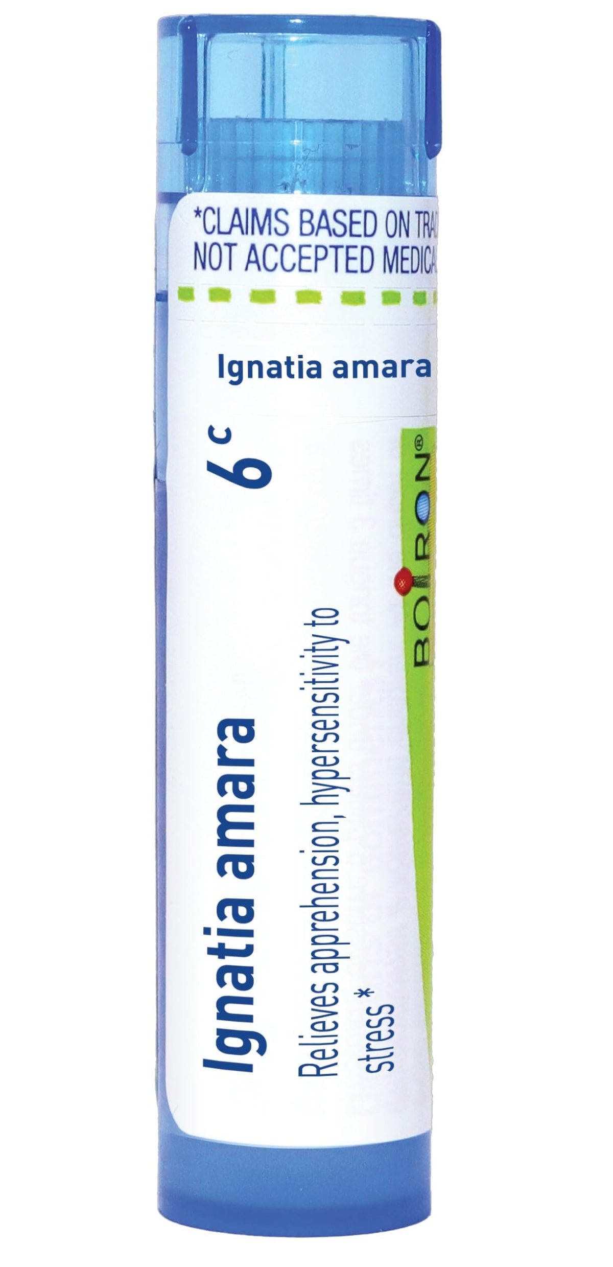 Boiron Ignatia Amara – flacon de granulés 80, soulagement potentiel du stress en déplacement.