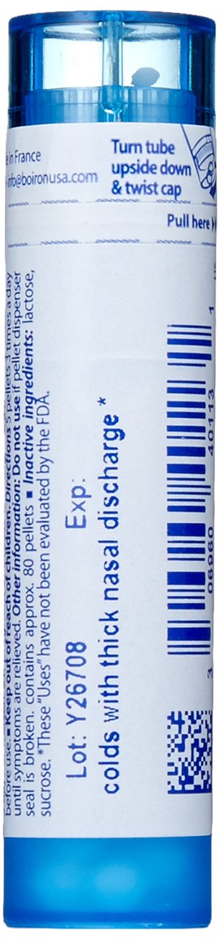 Boîte Boiron Kali Bichromicum, pack de 5 granules prêt à l'emploi.