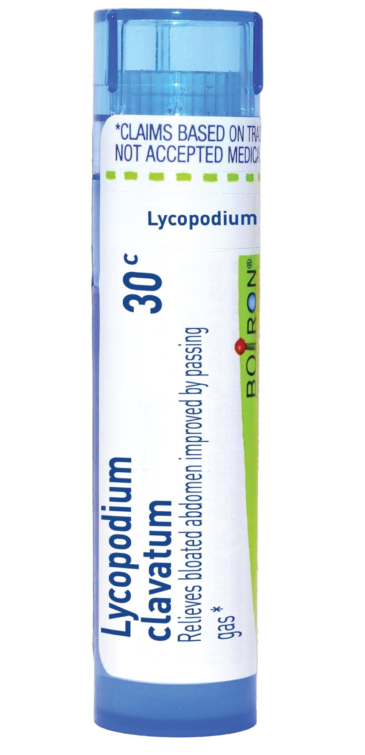 Boiron Lycopodium Clavatum pellets pour ballonnements potentiels.