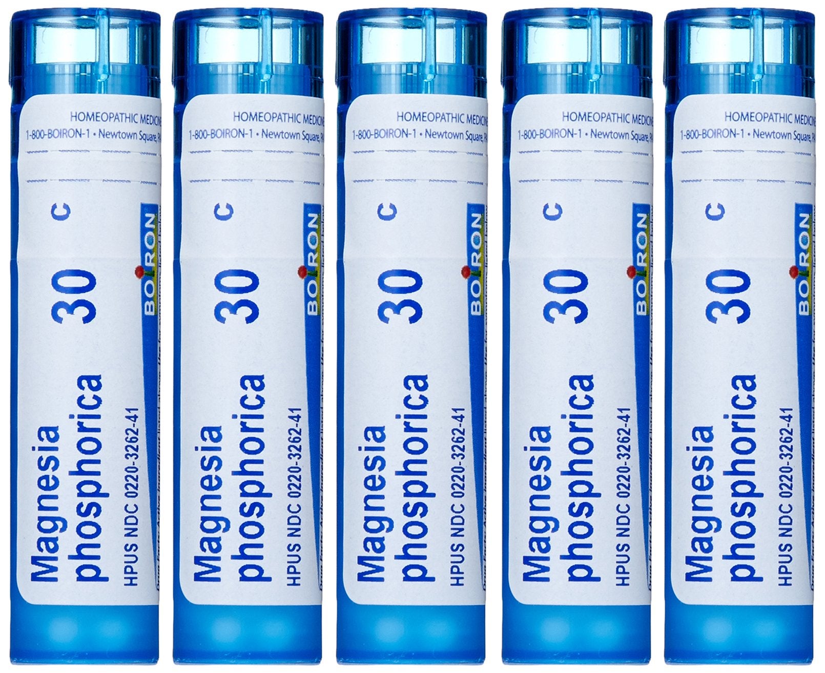 Boiron Magnésie Phosphorique 30C, boîte pellets dissous rapidement pour confort abdominal.