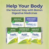 Boiron MotionCalm, formule sans additifs artificiels et sans gluten.