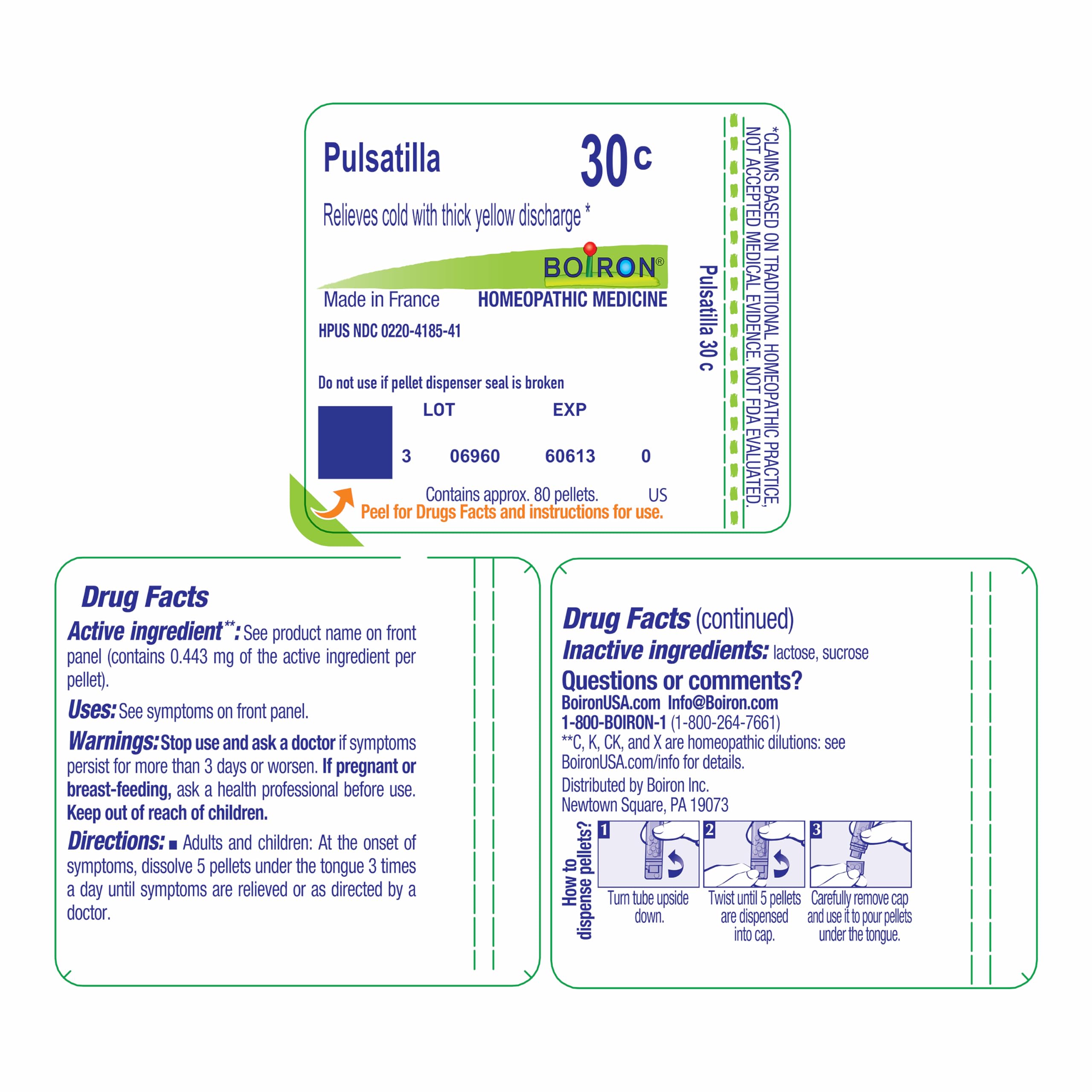 Relief potentiel des symptômes du rhume avec sécrétions épaisses jaunes.