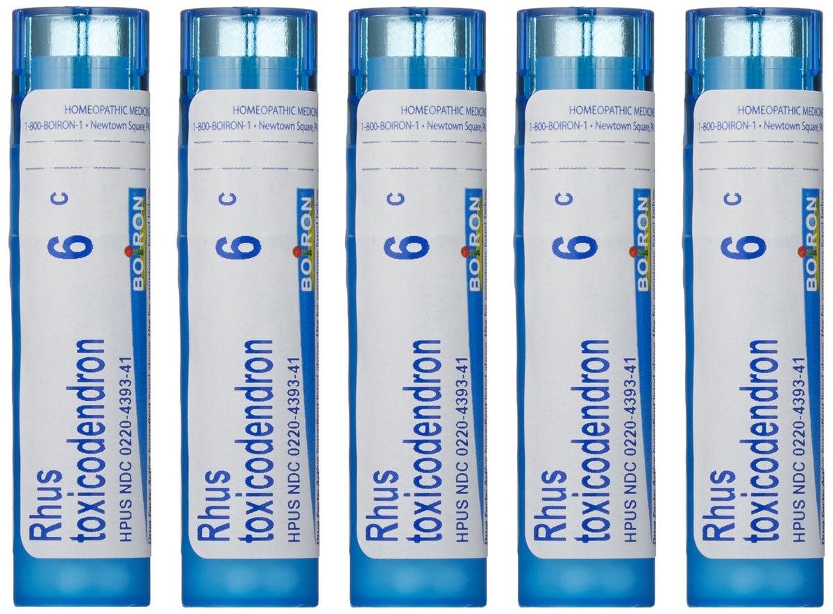 Boiron Rhus Toxicodendron 6C – tubes de perles, soulagement possible des douleurs articulaires