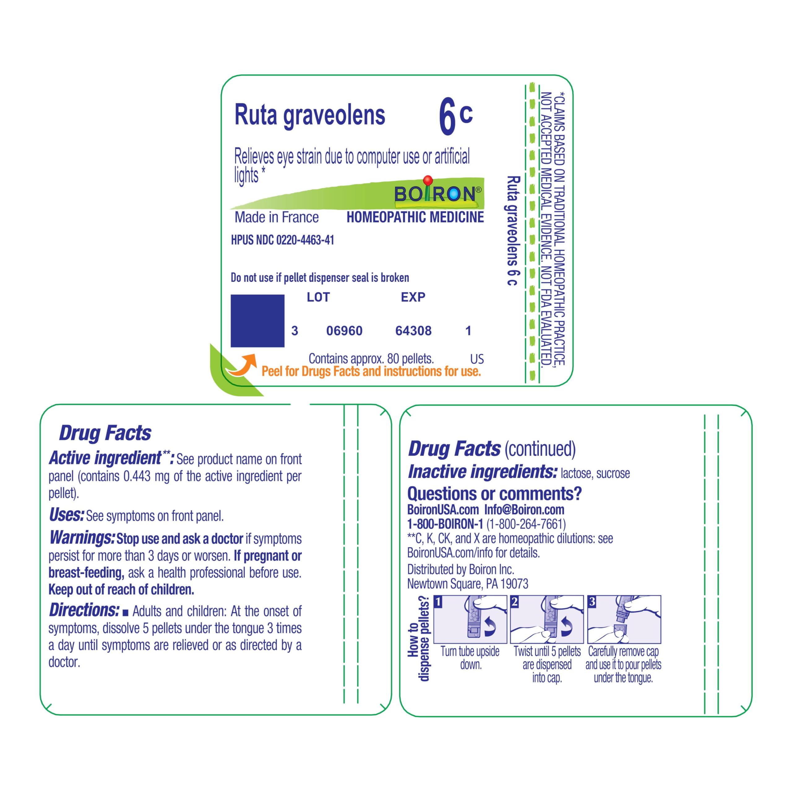 Boiron Ruta Graveolens 6C — médicament homéopathique adapté adultes et enfants