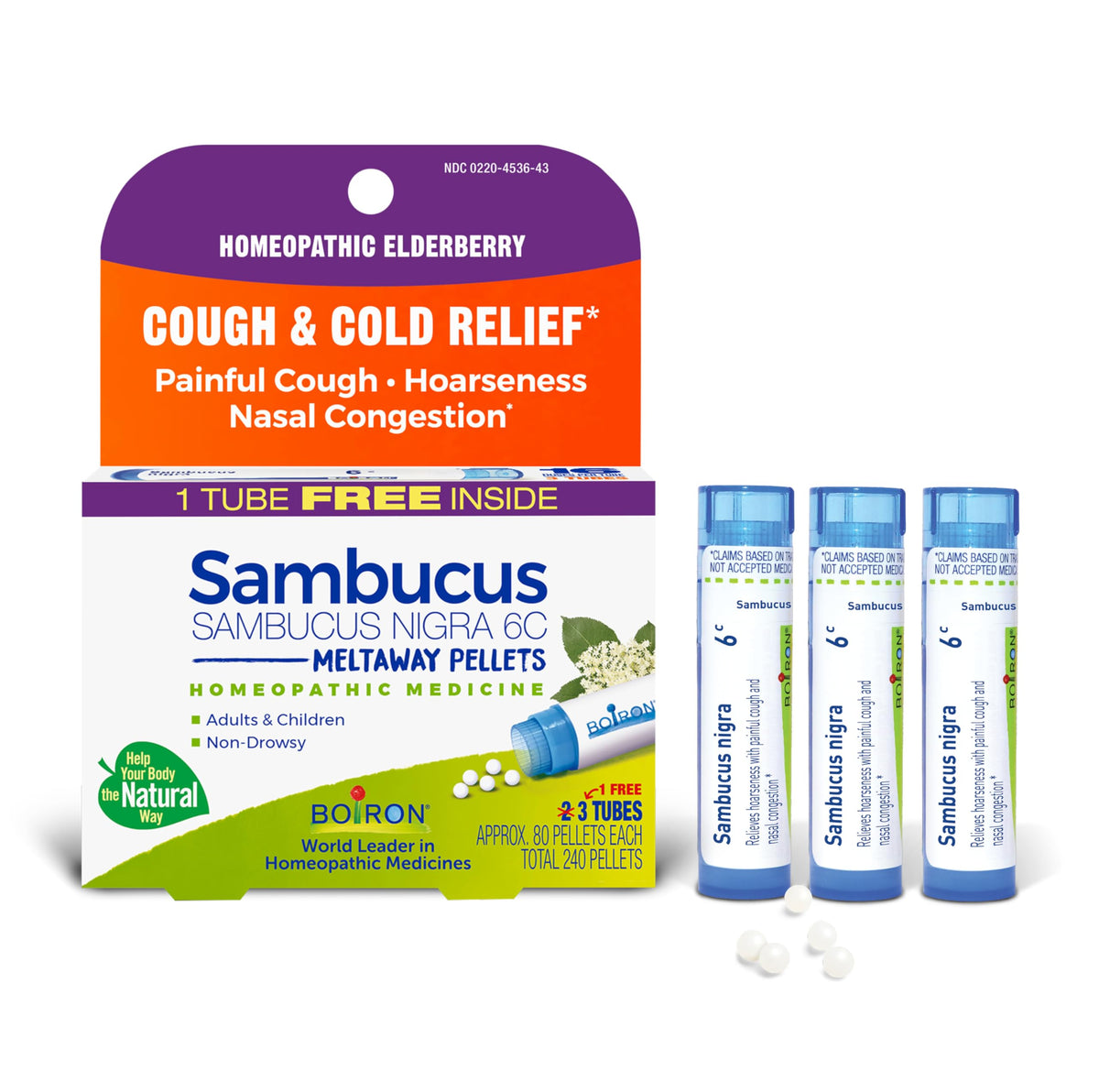 Boiron Sambucus 6C – emballage en tubes, pratique en déplacement