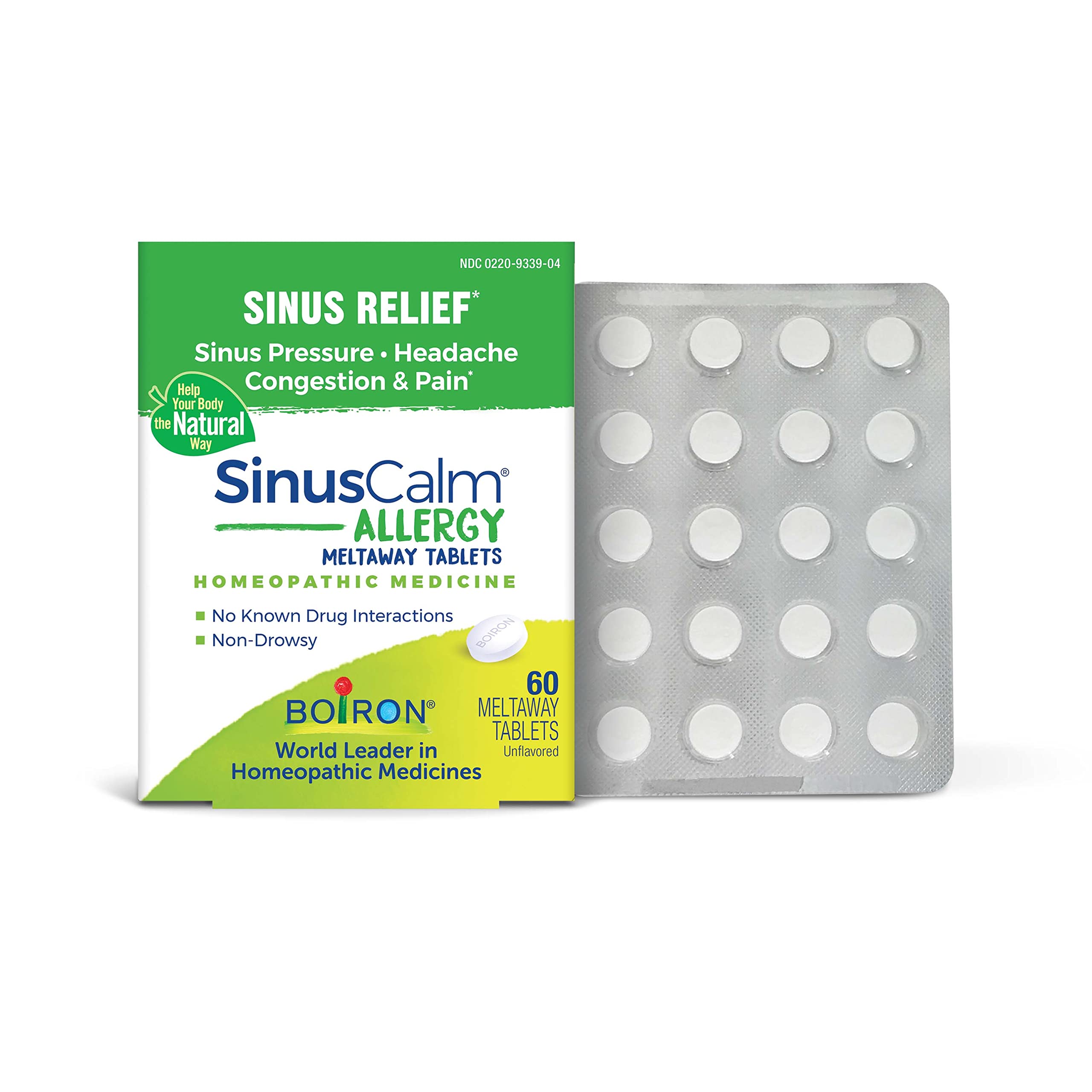 Boiron SinusCalm : tablettes fondantes sous langue, usage discret et pratique