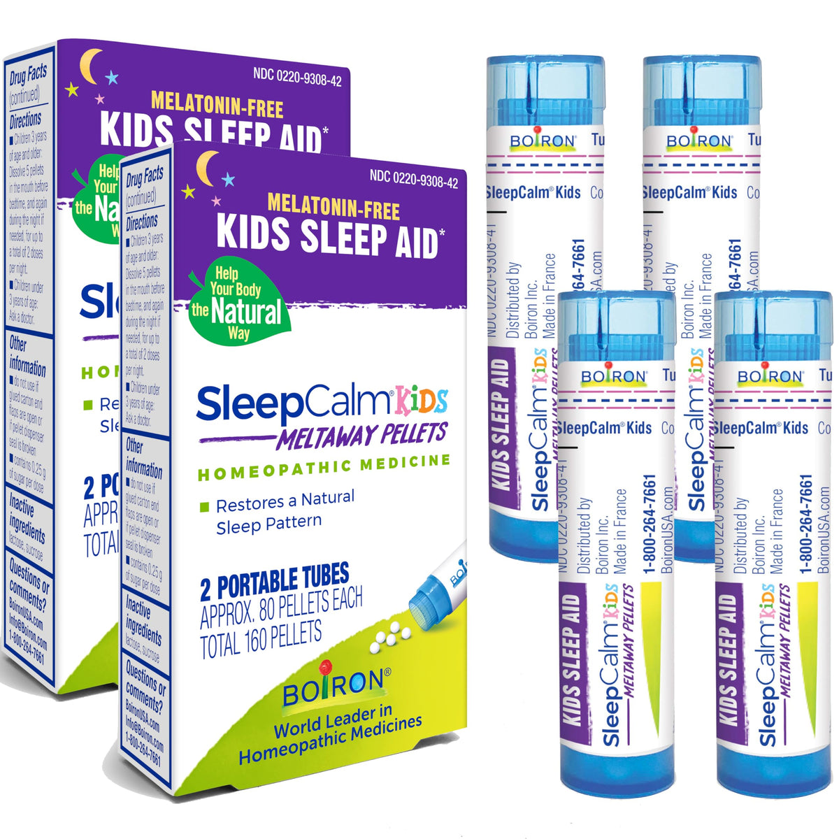 Boiron SleepCalm pour enfants — tube de pellets faciles à utiliser avant le coucher