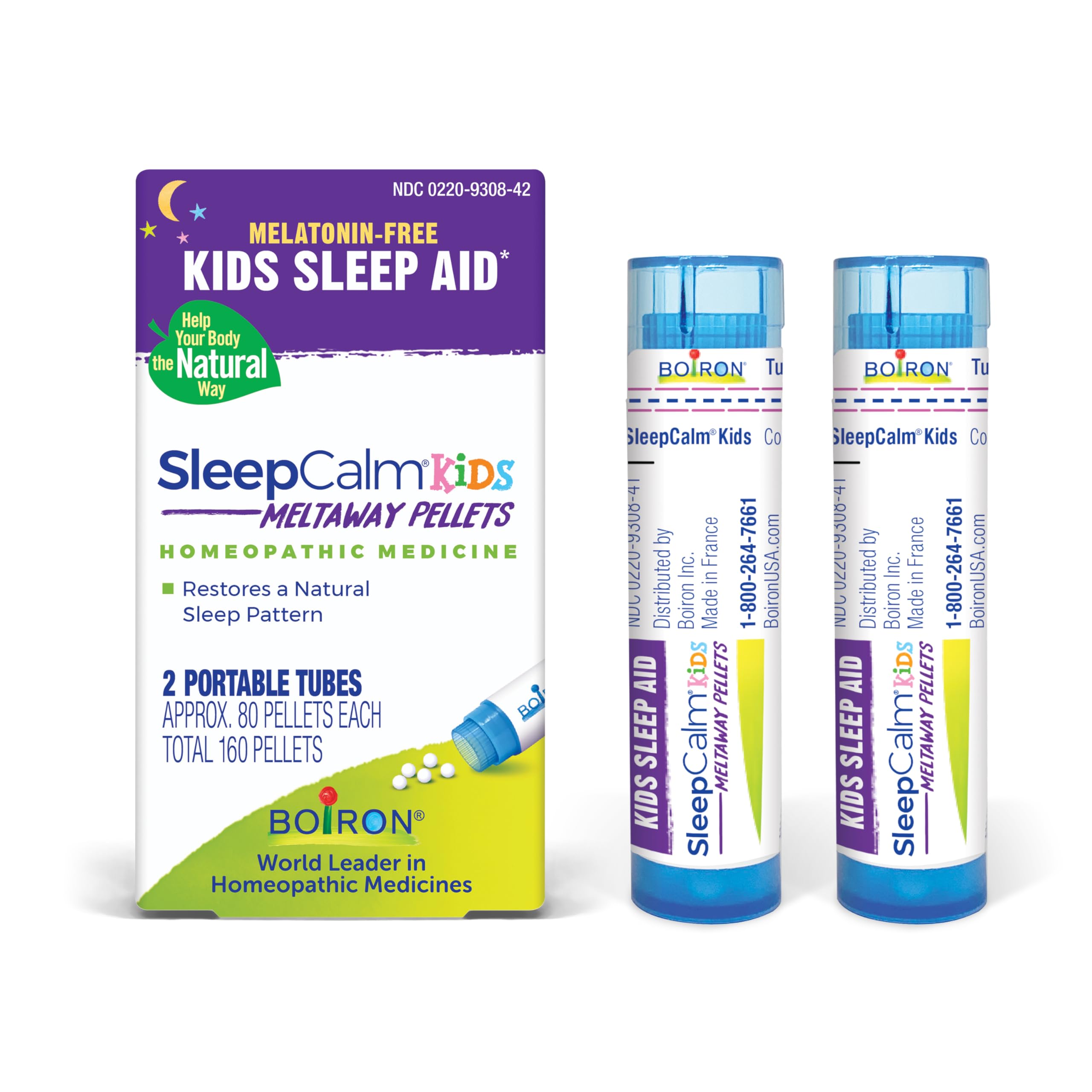 Boiron SleepCalm Kids : tube prêt à délivrer les billes avant le coucher.