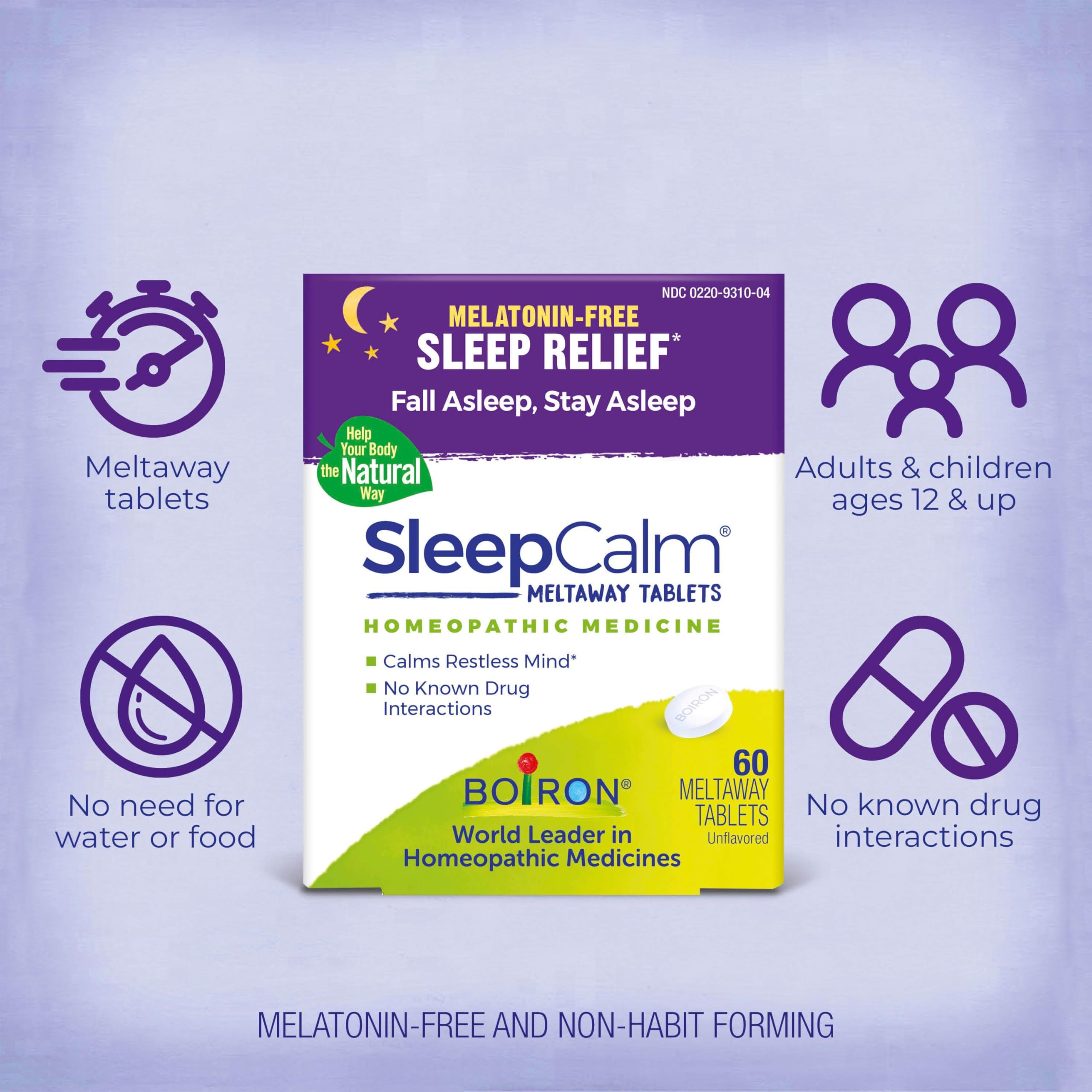 SleepCalm sans mélatonine, option naturelle pour l’endormissement occasionnel