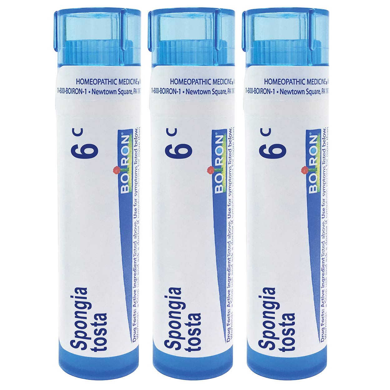 Boiron Spongia Tosta 6C : pellets qui se dissolvent rapidement, pour toux sèche.