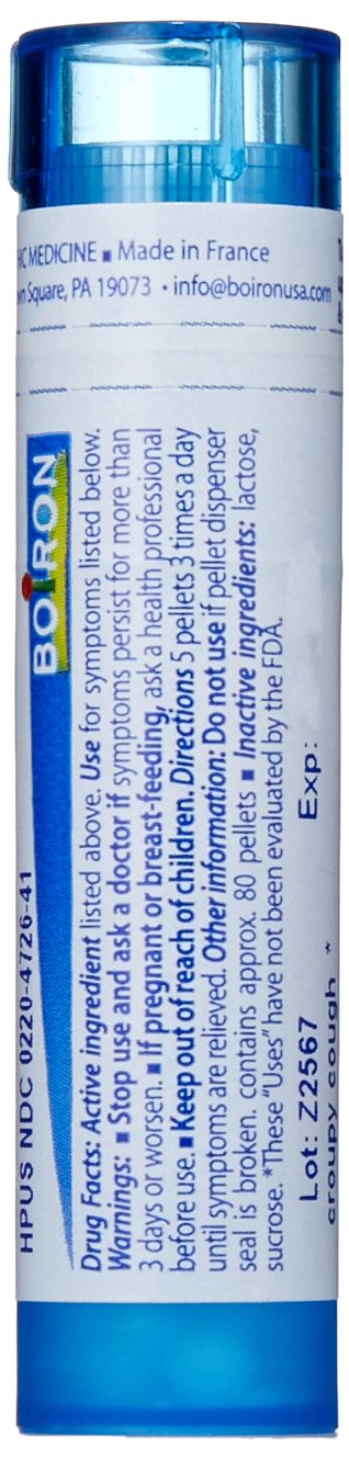 Boiron Spongia Tosta boite ouverte, pellets qui se dissolvent rapidement