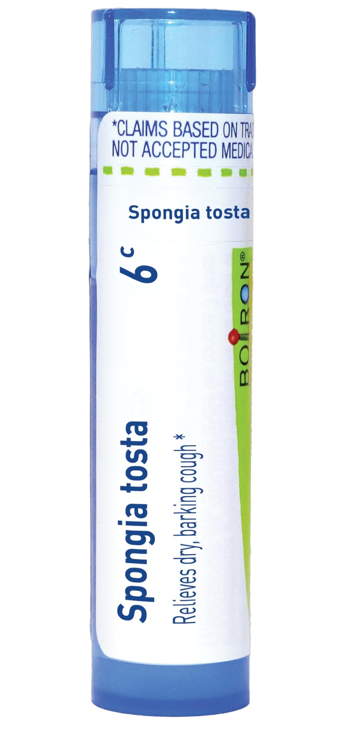 Boiron Spongia Tosta en tube-dose, pratique pour l’emporter.