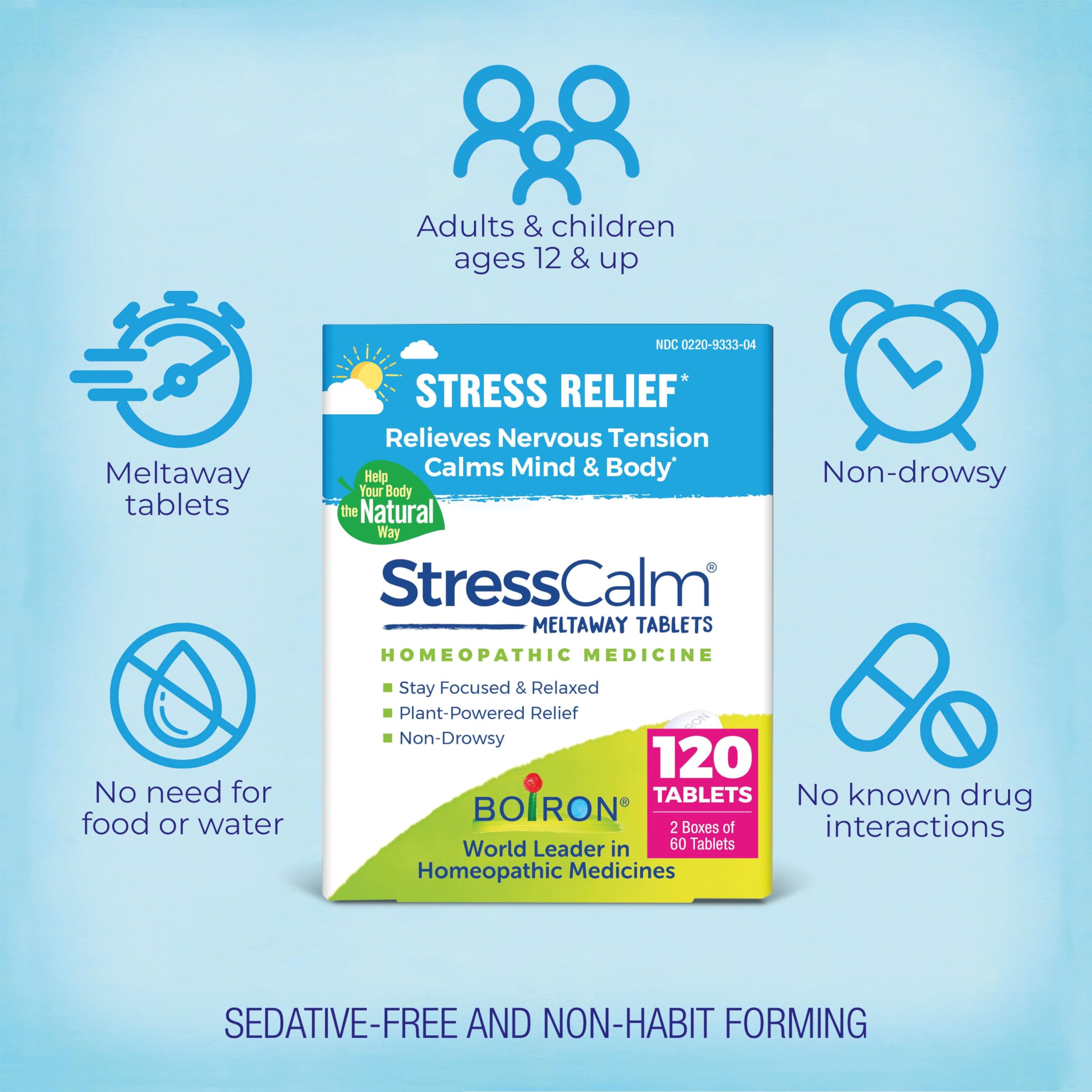 Dose quotidienne StressCalm, pratique pour soutenir la concentration et le calme.