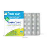 Boiron StressCalm tablettes meltaway sans eau, prise discrète et rapide.